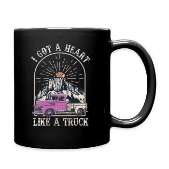 I Got A Heart Like A Truck - Full Colour Mug - black - Right