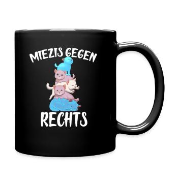 Trans miezen gegen rechts - Tasse einfarbig - Schwarz - Rechts