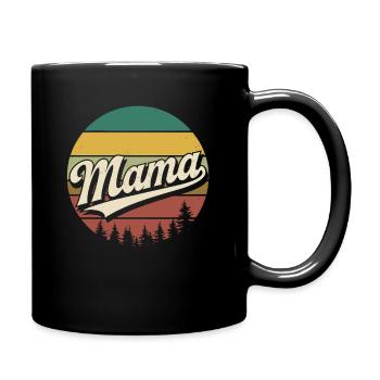 Mama Retro Sunset Logo - Full Colour Mug - black - Right