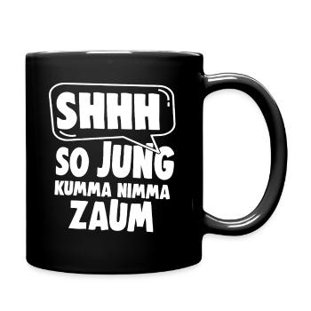 SHHH So Jung Kumma Nimmy Zaum - Tasse einfarbig - Schwarz - Rechts