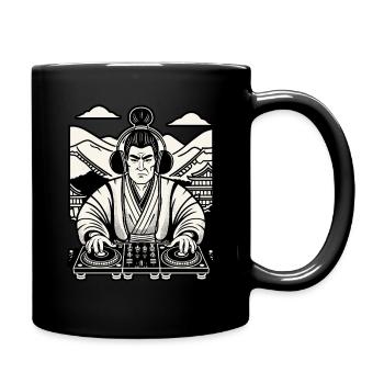 Music Retro DJ Samurai Streetwear Inspiration - Full Colour Mug - black - Right