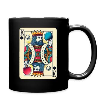 Rétro jouer carte de tennis de table King Design - Mug uni - noir - Droite