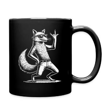 Rock Musique Drôle Heavy Metal Renard - Mug uni - noir - Droite