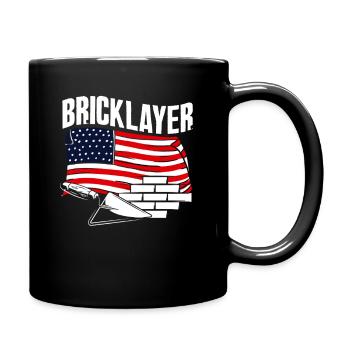 Maurer American Pride Handwerkskunst Tribut - Tasse einfarbig - Schwarz - Rechts