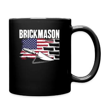 Maurer Maurerin American Pride - Tasse einfarbig - Schwarz - Rechts
