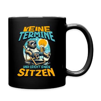 No appointments and easy to sit a raccoon - Full Colour Mug - black - Right