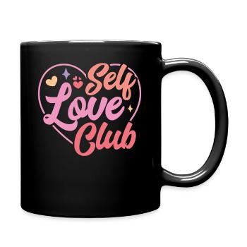 Selbstliebe-Club - Tasse einfarbig - Schwarz - Rechts