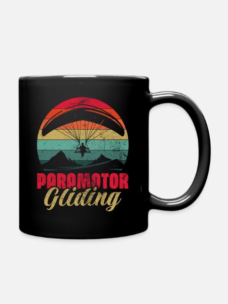 Paramotor Gliding Aviation Ultralight Paragliding - Tasse einfarbig - Schwarz