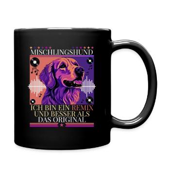 Mongrel. Remix is better than the original. - Full Colour Mug - black - Right