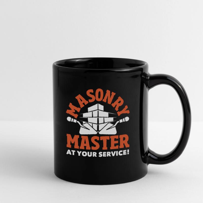 Bricklayer Bricklayer Master at your service Full Colour Mug