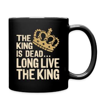 The King is Dead long live the King Quote Sayings - Full Colour Mug - black - Right