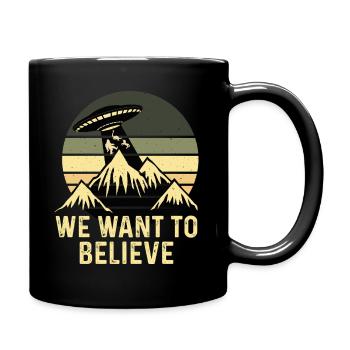 UFO-Bigfoot Nessie Einhorn - Tasse einfarbig - Schwarz - Rechts