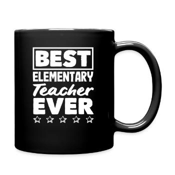 Grundschullehrerin Best Ever Star Design - Tasse einfarbig - Schwarz - Rechts