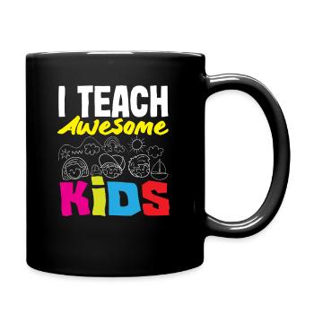 Grundschullehrerin I Teach Awesome Kids - Tasse einfarbig - Schwarz - Rechts