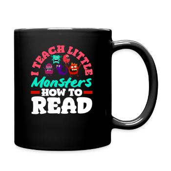Grundschullehrer Ich Bringe Kleinen Monstern Bei, - Tasse einfarbig - Schwarz - Rechts