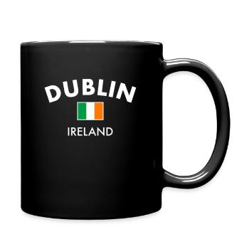 Dublin Ireland Irland Irische Flagge Stolzer Ire - Tasse einfarbig - Schwarz - Rechts