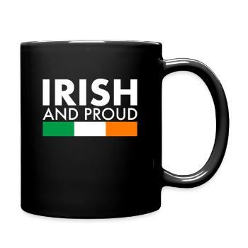 Irish And Proud Ireland Irish Flag Proud Irishman - Full Colour Mug - black - Right