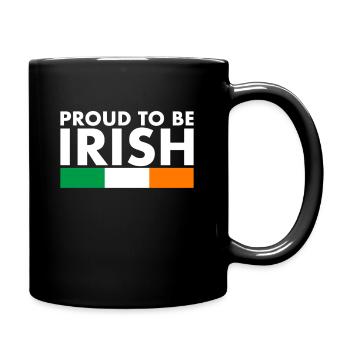 Proud To Be Irish Irland Irische Flagge - Tasse einfarbig - Schwarz - Rechts