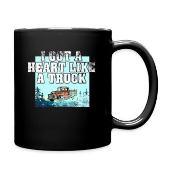I Got A Heart Like A Truck - Full Colour Mug - black - Right