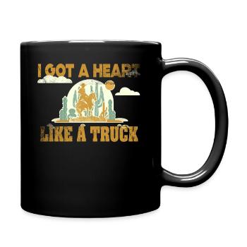 I Got A Heart Like A Truck - Full Colour Mug - black - Right