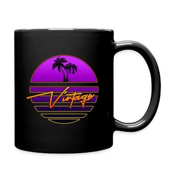 vintage Kopie - Tasse einfarbig - Schwarz - Rechts