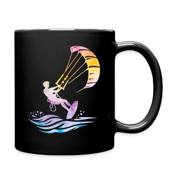 Kitesurf Océan Wave Surf Kiteboarder - Mug uni - noir - Droite