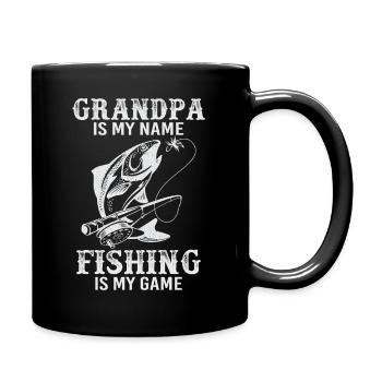 Fishing Is My Game - Full Colour Mug - black - Right