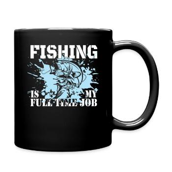 Fishing is my Job - Full Colour Mug - black - Right
