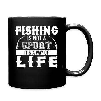 La pêche est un mode de vie - Mug uni - noir - Droite