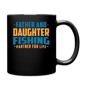 Pêche père et fille - Mug uni - noir - Droite