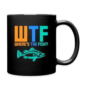 Where's The Fish - Full Colour Mug - black - Right