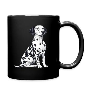 Dalmatiner - Tasse einfarbig - Schwarz - Rechts