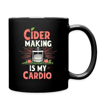 Cidre Making is my Cardio Apfelwein Funny - Tasse einfarbig - Schwarz - Rechts