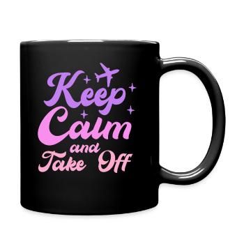 Restez calme et partez en vacances amusantes - Mug uni - noir - Droite