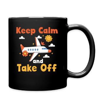 Restez calme et partez en vacances amusantes - Mug uni - noir - Droite