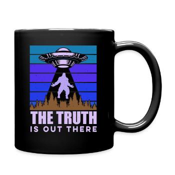 UFO-Bigfoot Yeti Sasquatch - Tasse einfarbig - Schwarz - Rechts