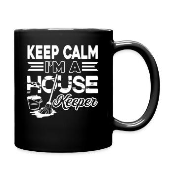 Housekeeper Keep Calm I am A Housekeeper - Full Colour Mug - black - Right