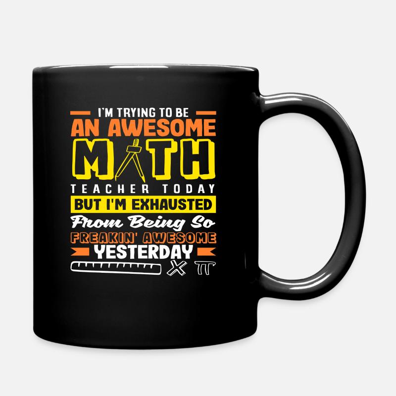 Mathe Lehrer Mathematik Geschenk - Tasse einfarbig - Schwarz
