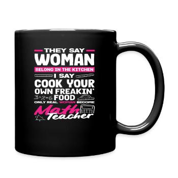 Cadeau de mathématiques pour professeur de mathématiques - Mug uni - noir - Droite