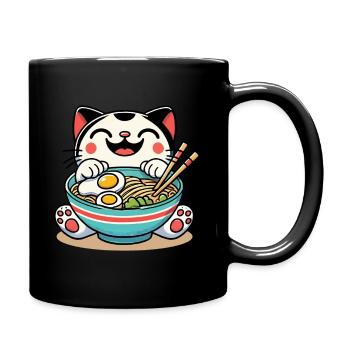 Nouilles Ramen Japonais Streetwear Anime Kawaii - Mug uni - noir - Droite