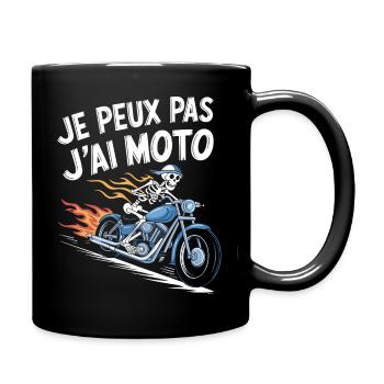 J'peux pas j'ai moto - Mug uni - noir - Droite