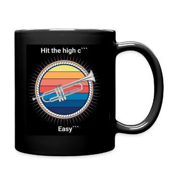 Trompete Hit the high c ,Easy - Tasse einfarbig - Schwarz - Rechts