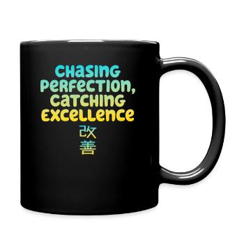 Kaizen-Mindset auf der Jagd nach Perfektion - Tasse einfarbig - Schwarz - Rechts
