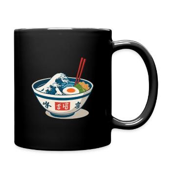 Ramen Nudeln Ukiyo-E Japan Retro Ästhetik - Tasse einfarbig - Schwarz - Rechts