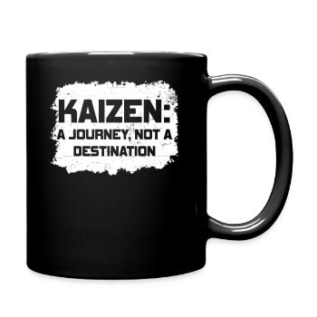 Kaizen : un voyage, pas une destination - Mug uni - noir - Droite