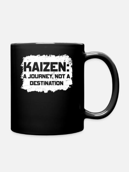Kaizen A Journey Not A Destination - Full Colour Mug - black