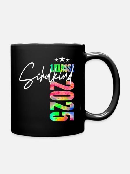 Schulkind 2025 - Tasse einfarbig - Schwarz