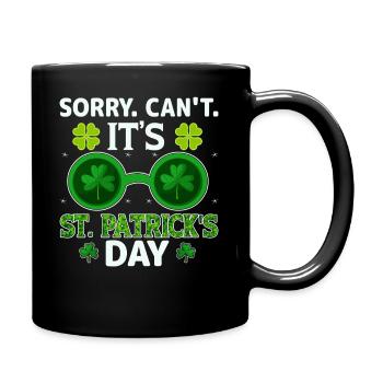 Désolé je ne peux pas, c’est la Saint-Patrick - Mug uni - noir - Droite