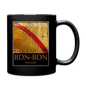 Heimat Baden: Baden-Baden - Tasse einfarbig - Schwarz - Rechts