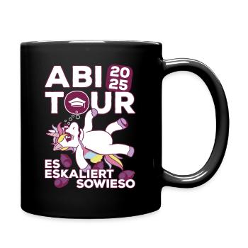 Abi Abschluss 2025 Abitur Abschlussfahrt Abi Tour - Tasse einfarbig - Schwarz - Rechts